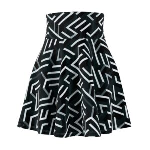 Black Maze Skater Skirt